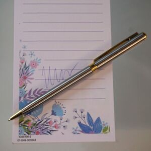 Vintage Ballpoint Pen If It's Going To Be It's Up To Me Silver Gold Color NOS